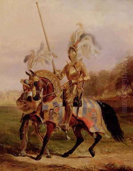 At Eglinton, Lord of the Tournament, 1840 Oil Painting by Edward Henry Corbould