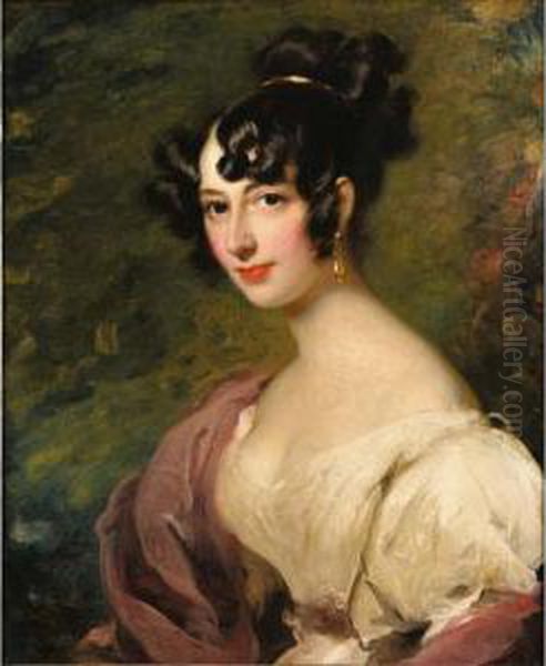 Portrait Of Princess Lieven Oil Painting by George Henry Harlow