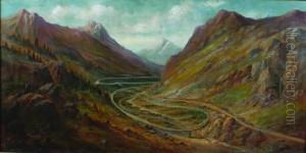 Georgetown Loop Oil Painting by Charles Henry Harmon