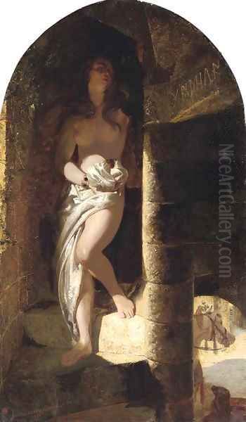 Ladie Godiva Oil Painting by Edward Henry Corbould