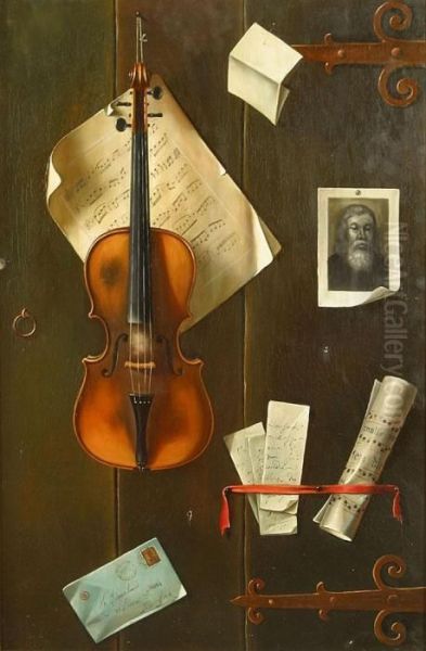 Nature Morte Au Violon by William Michael Harnett