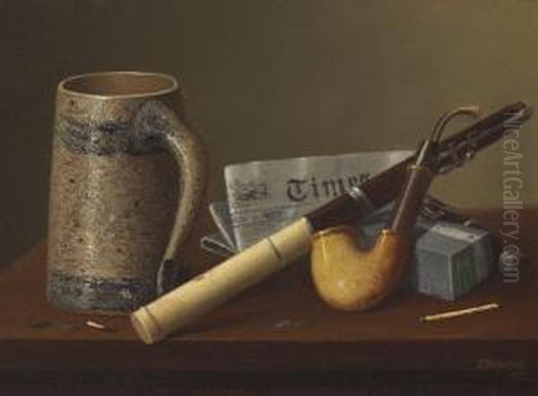 Flute And Times Oil Painting by William Michael Harnett