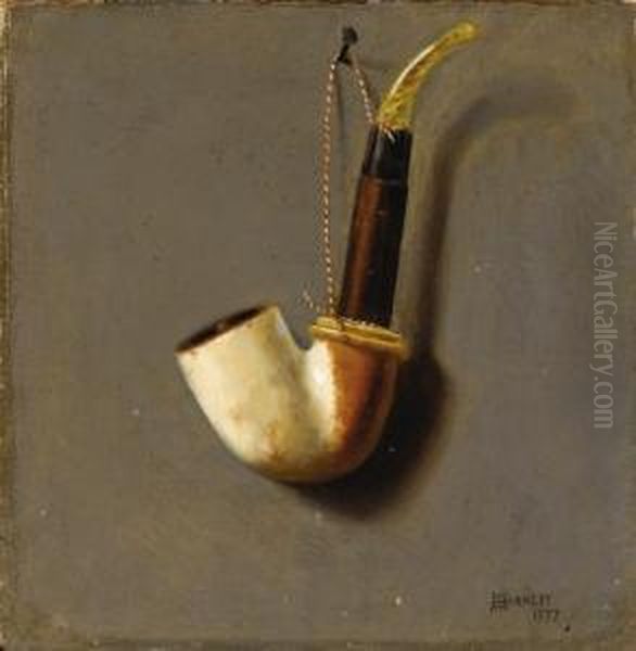 The Pipe Rack (the Artist's Pipe Rack) Oil Painting by William Michael Harnett