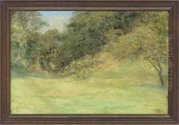 A Sunny Orchard, Somerset by Edward Steel, Harper Jnr.