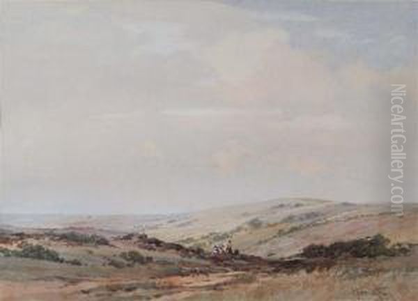 On The Downs Oil Painting by Charles Harrington