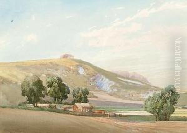 The South Downs Oil Painting by Charles Harrington