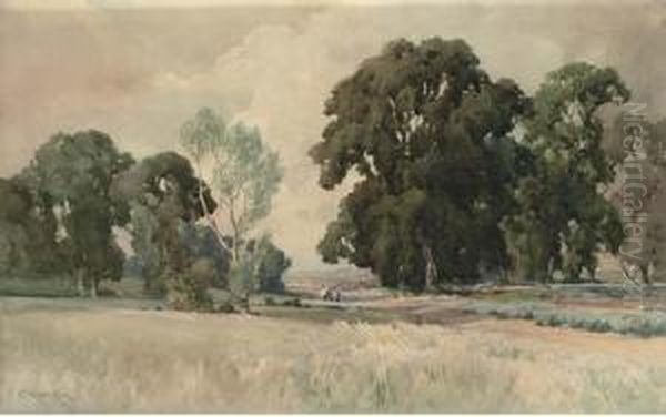 A Sussex Lane Oil Painting by Charles Harrington