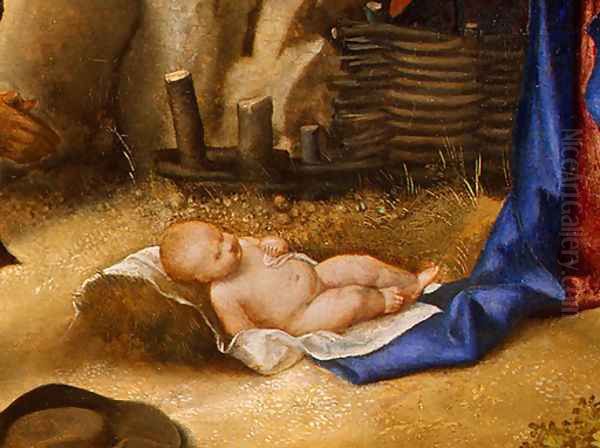 Adoration of the Shepherds (detail 2) 1505-10 Oil Painting by Giorgione