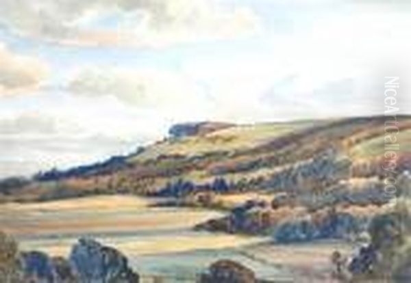 Chanctonbury From Washington Oil Painting by Edwin Harris