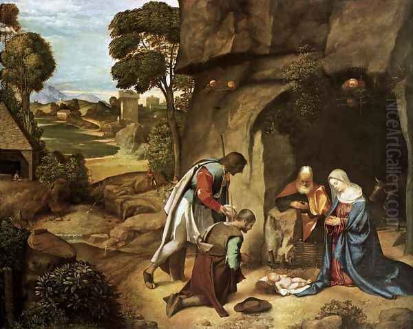 Adoration of the Shepherds 1505-10 Oil Painting by Giorgione