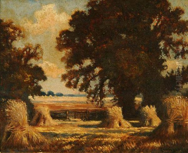 Cornfields Oil Painting by Edwin Harris