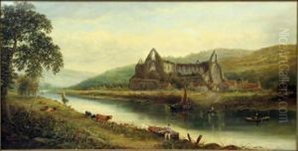 Tintern Abbey Oil Painting by Henry Harris