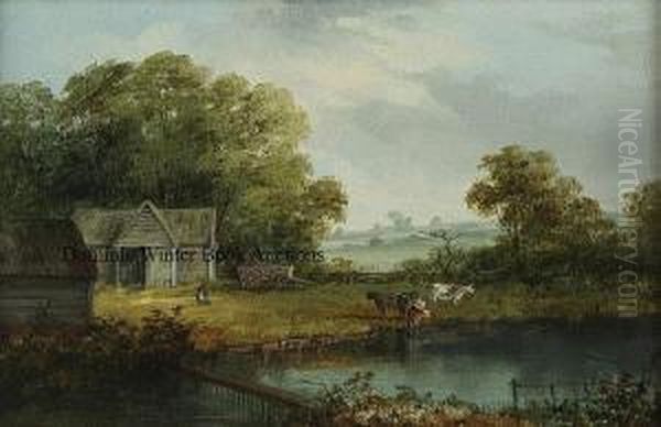 View At Bellbroughton Oil Painting by Henry Harris