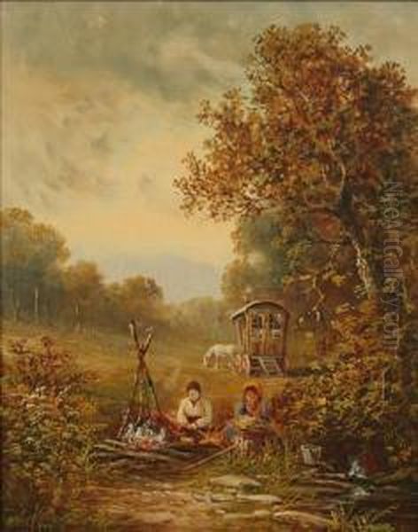 The Gypsy Encampment Oil Painting by Henry Harris