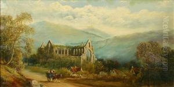 Tintern Abbey Oil Painting by Henry Harris