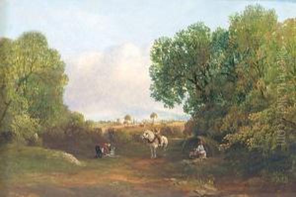 Gipsy Encampment Oil Painting by Henry Harris