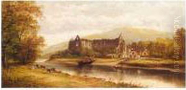 Tintern Abbey Oil Painting by Henry Hotham Harris