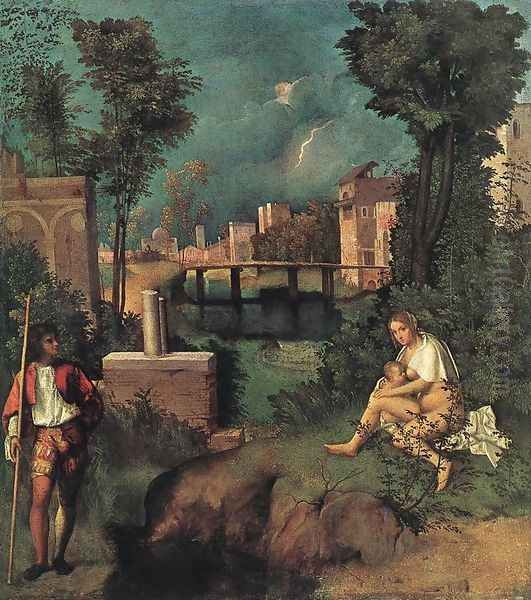 Tempest c. 1505 Oil Painting by Giorgione