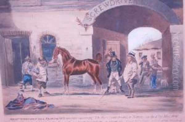 Horse Dealing Numbe Oil Painting by J. Harris