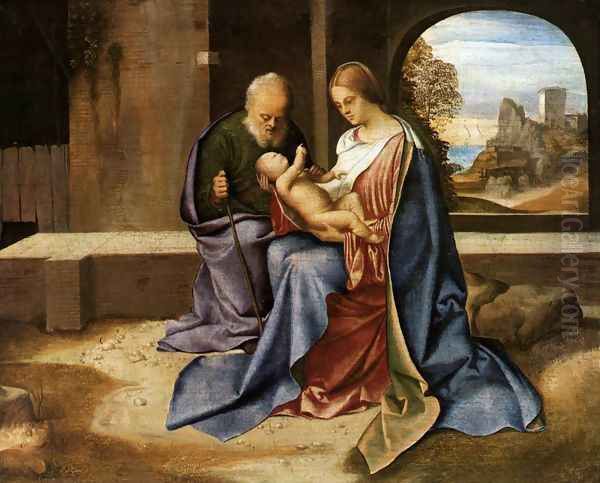 The Holy Family c. 1500 Oil Painting by Giorgione