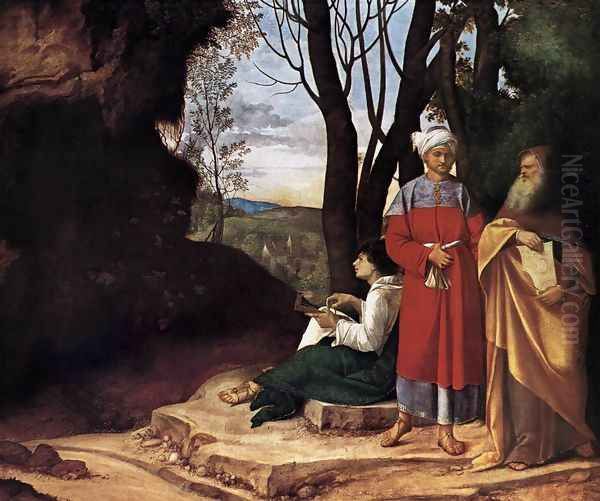 The Three Philosophers 1508-09 Oil Painting by Giorgione