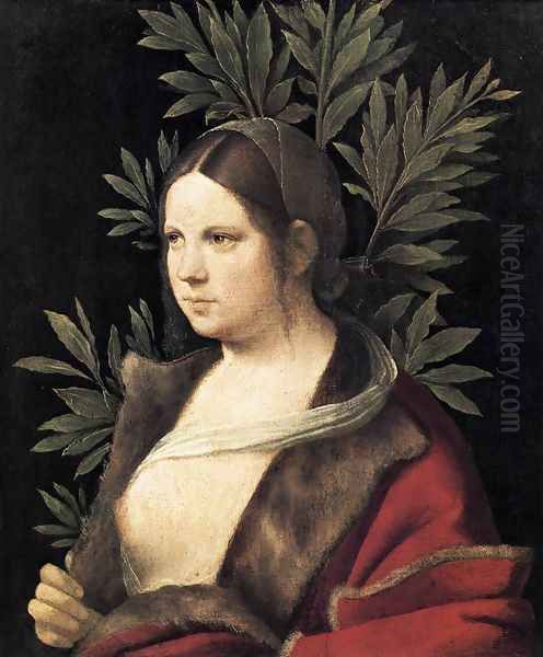 Portrait of a Young Woman (Laura) 1506 Oil Painting by Giorgione