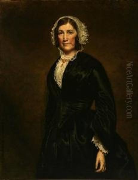 Portrait Of A Woman Oil Painting by John Ii Harris