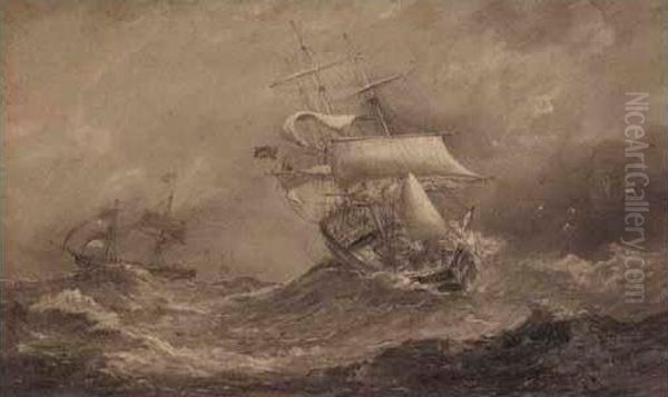 High Seas Oil Painting by James Harris of Swansea