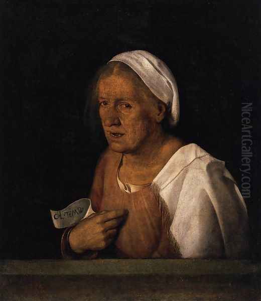 Old Woman Oil Painting by Giorgione