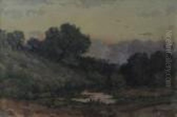 River At Sunset Oil Painting by Alexander Thomas Harrison