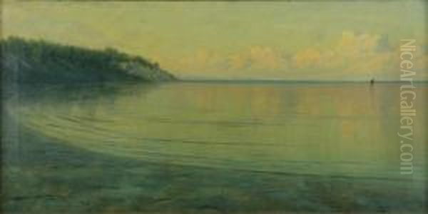 Sunset On The Bay Oil Painting by Alexander Thomas Harrison