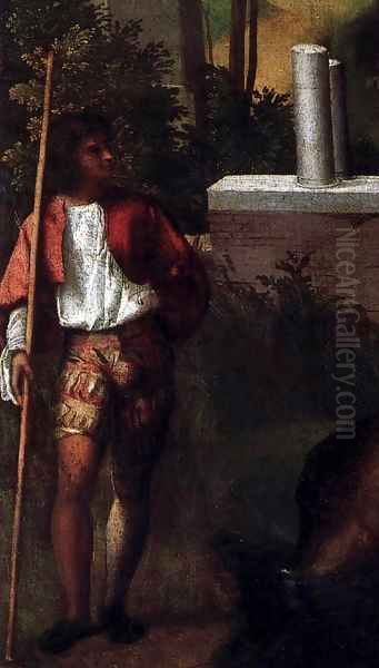 Tempest (detail) 2 Oil Painting by Giorgione