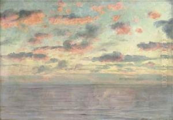 Sea And Sky Oil Painting by Alexander Thomas Harrison