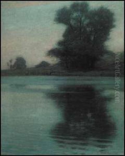 Trees In Mist Oil Painting by Lowell Birge Harrison