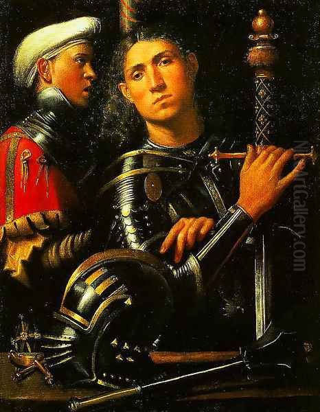 Portrait of a Man in Armor with His Page Oil Painting by Giorgione