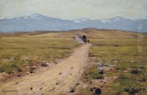 The Old Wagon Trail by Lowell Birge Harrison