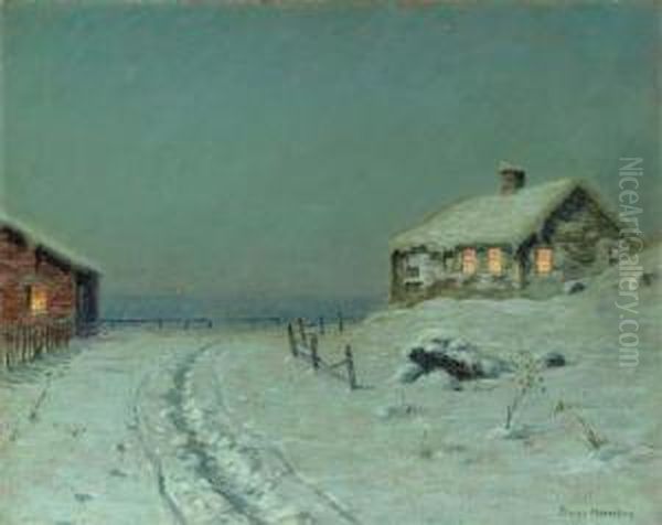 Winter Twilight Oil Painting by Lowell Birge Harrison