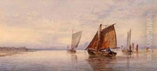 Breydon Water Oil Painting by Charles Harmony Harrison