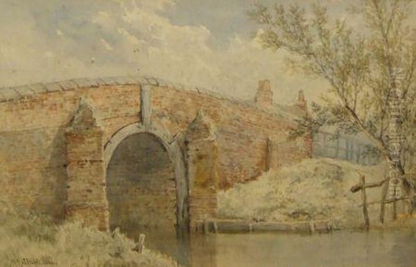 Potter Heigham Bridge Oil Painting by Charles Harmony Harrison