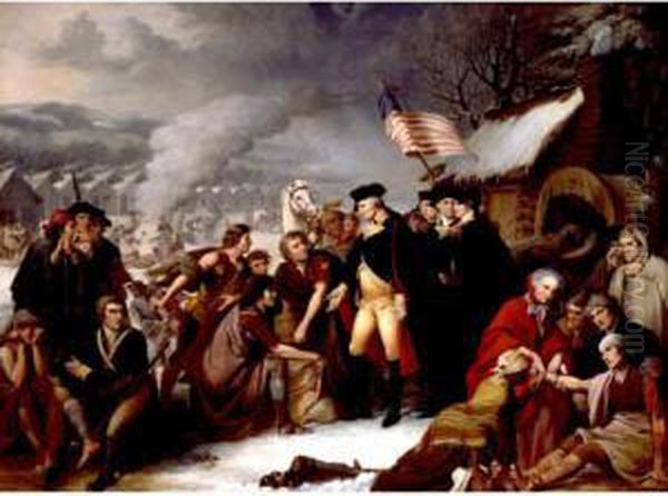 George Washington At Valley Forge Oil Painting by Tompkins Harrison Matteson