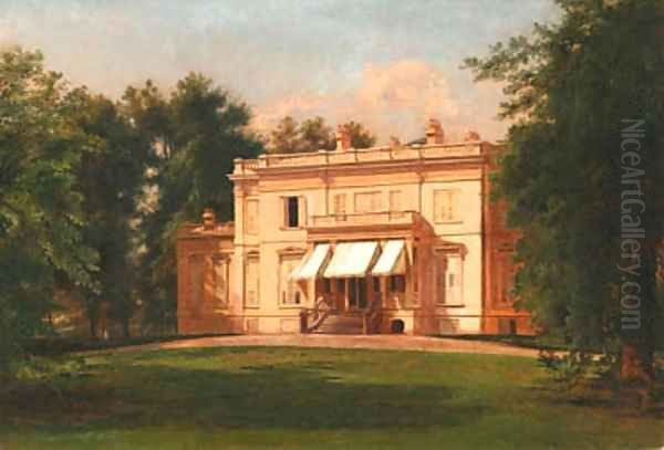 Langdon-Vanderbilt Mansion, Hyde Park Oil Painting by Johann-Hermann Carmiencke