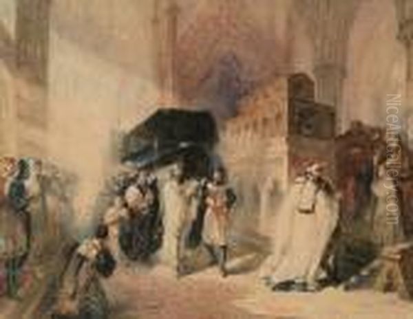 King John's Funeral Oil Painting by Solomon Alexander Hart