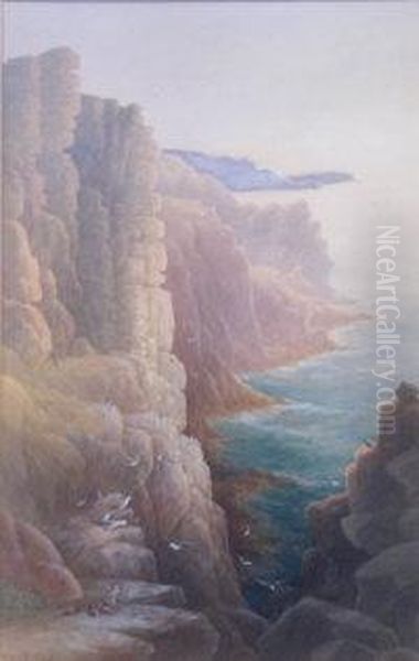 Life On The Cliff Oil Painting by Thomas Hart