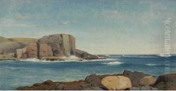 The Coast Of Maine Oil Painting by William M. Hart