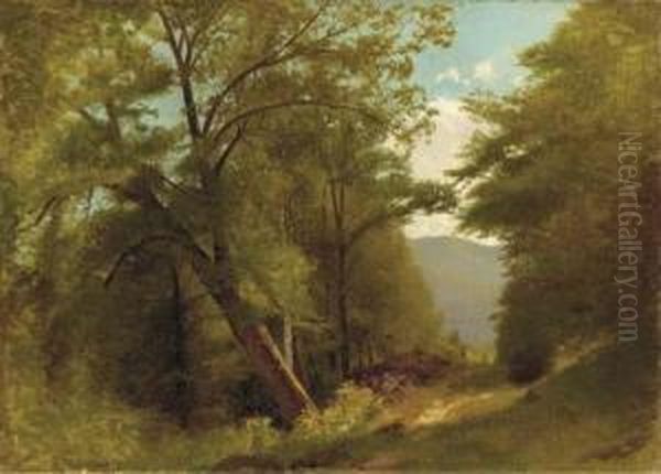 In The Keene Valley Oil Painting by William M. Hart