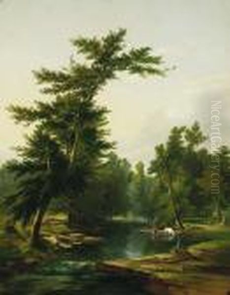 Scene On The Helderberg, New York Mountains Oil Painting by William Howard Hart