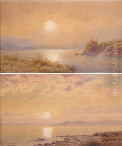 Coastal Landscapes (a Pair) Oil Painting by Henry Albert Hartland