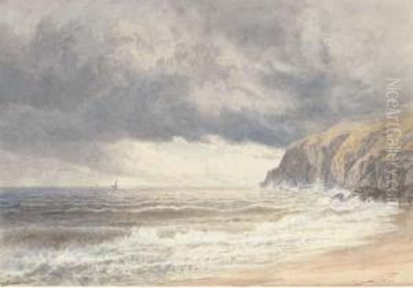 Off The Coast Of Ireland Oil Painting by Henry Albert Hartland