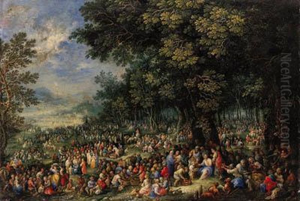 The Feeding Of The Five Thousand Oil Painting by Johannes Jacob Hartmann