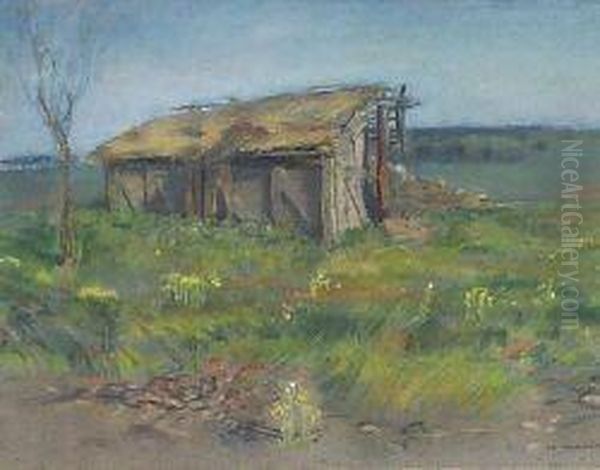 The Wood-shed Oil Painting by Archibald Standish Hartrick